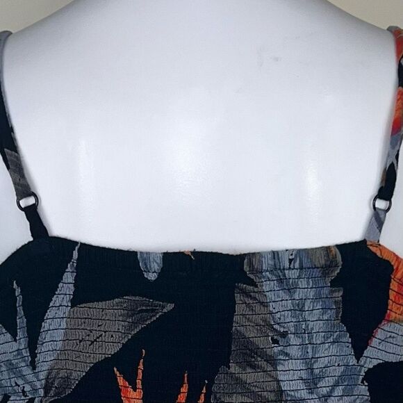 Patrons of Peace Blue & Orange Floral Crop Cami - Picture 10 of 11